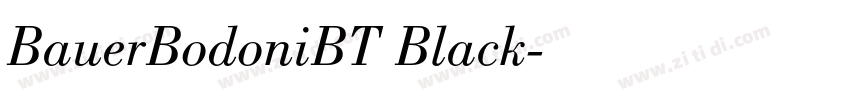 BauerBodoniBT Black字体转换